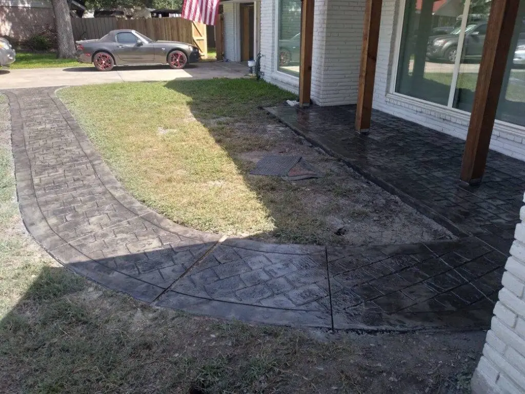 stamped concrete walkway installers san antonio