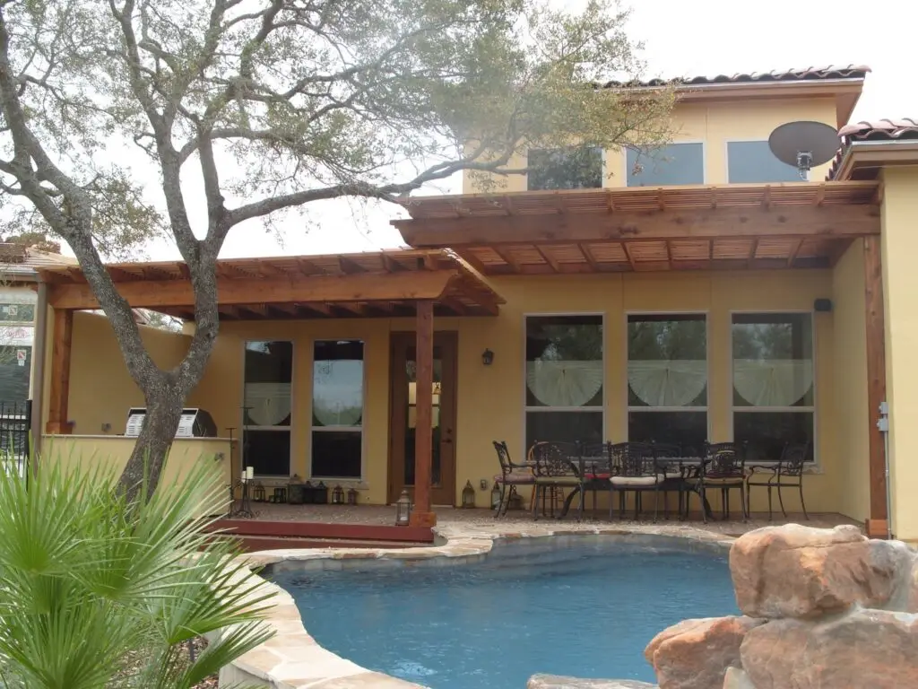 Tx eck Pros Reviews pool shade pergola patio