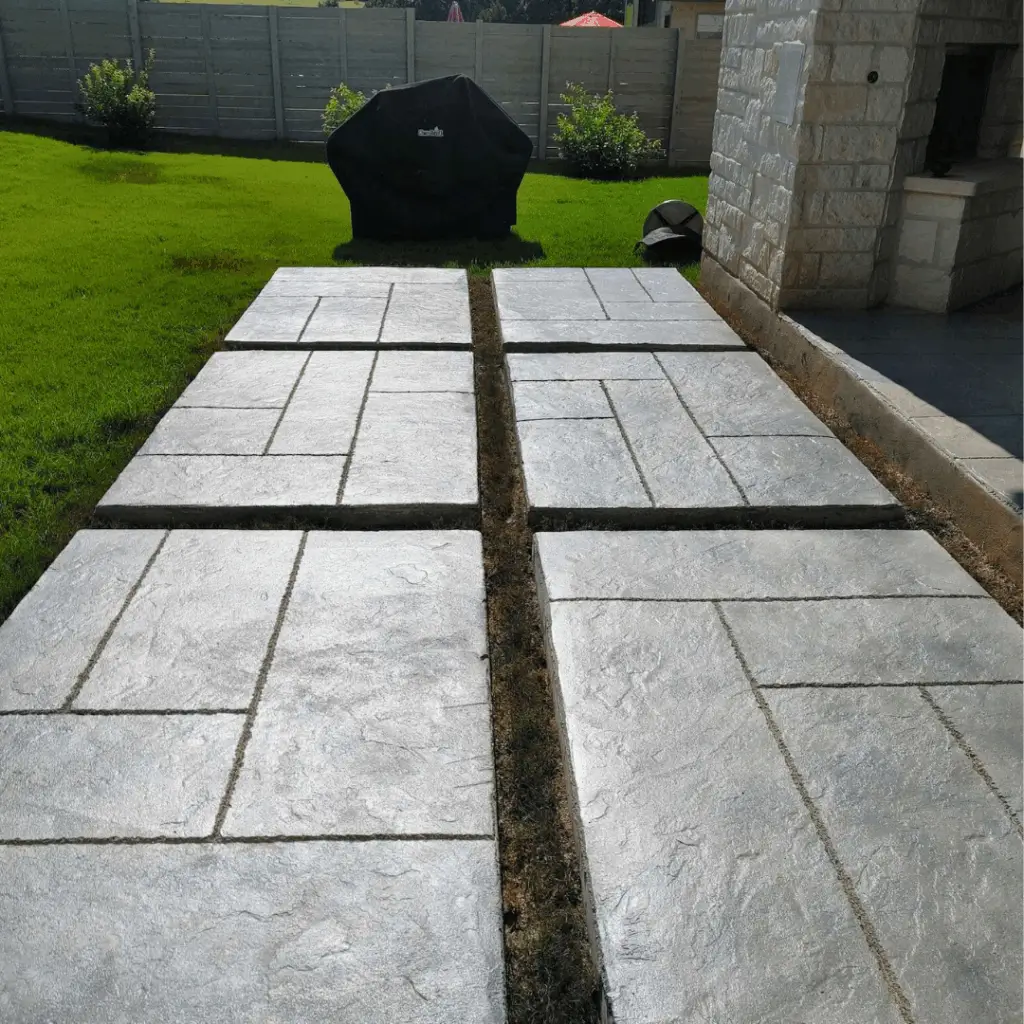 stamped concrete patio pavers